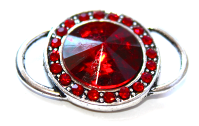 spacerMig6: Leather Spacer Crystal Red Small (2 pieces)