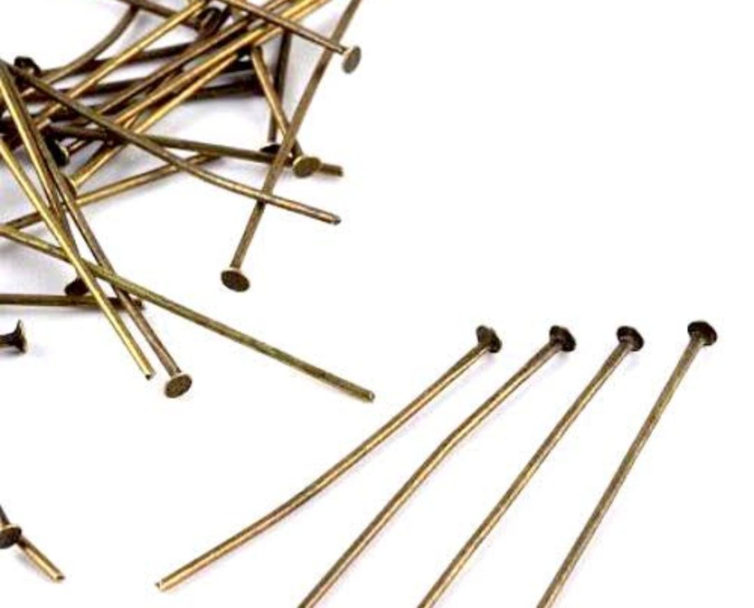 Head Pins Antique brass 0.7/40mm