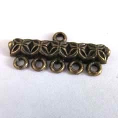 antGold017: Antique Gold 5 Ring End (20pieces)