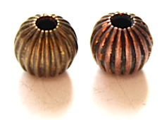 Spacer Round Riffles Antique Gold