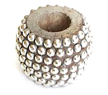 Wood Metal Studs Silver Medium