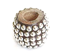 Wood Metal Studs Silver Small
