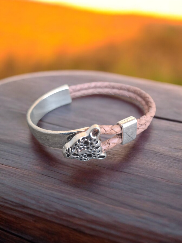 Cheetah cuff Bracelet(size 18cm)