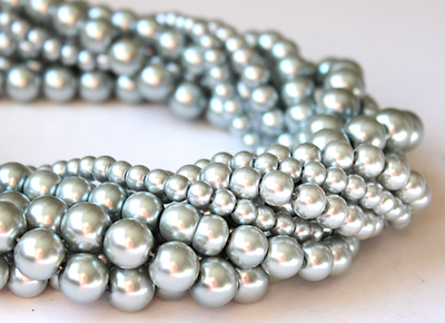 Glass Pearl Silver 10mm