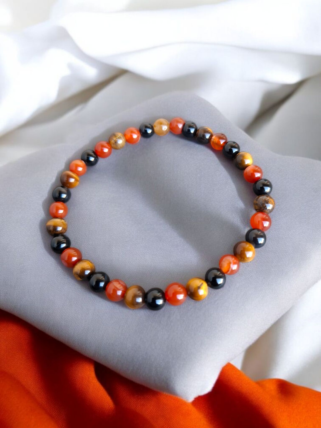 Carnelian, Tiger Eye, onyx