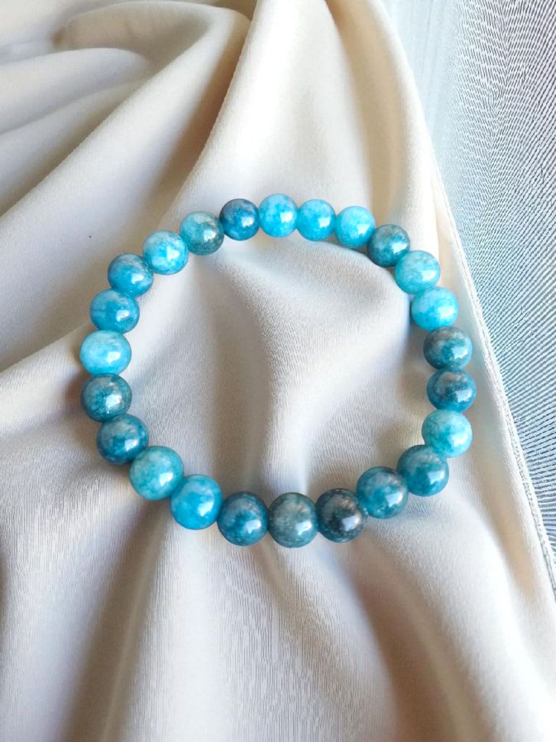 Semi-precious: Blue Opal bracelet 