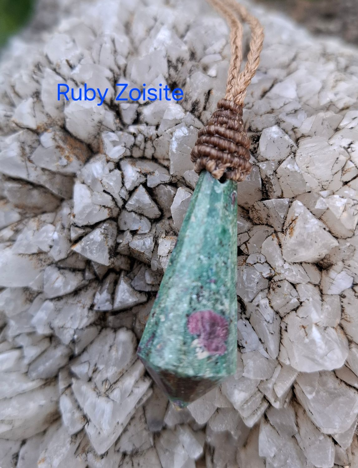 MCR02:Ruby Zoisite necklace 
