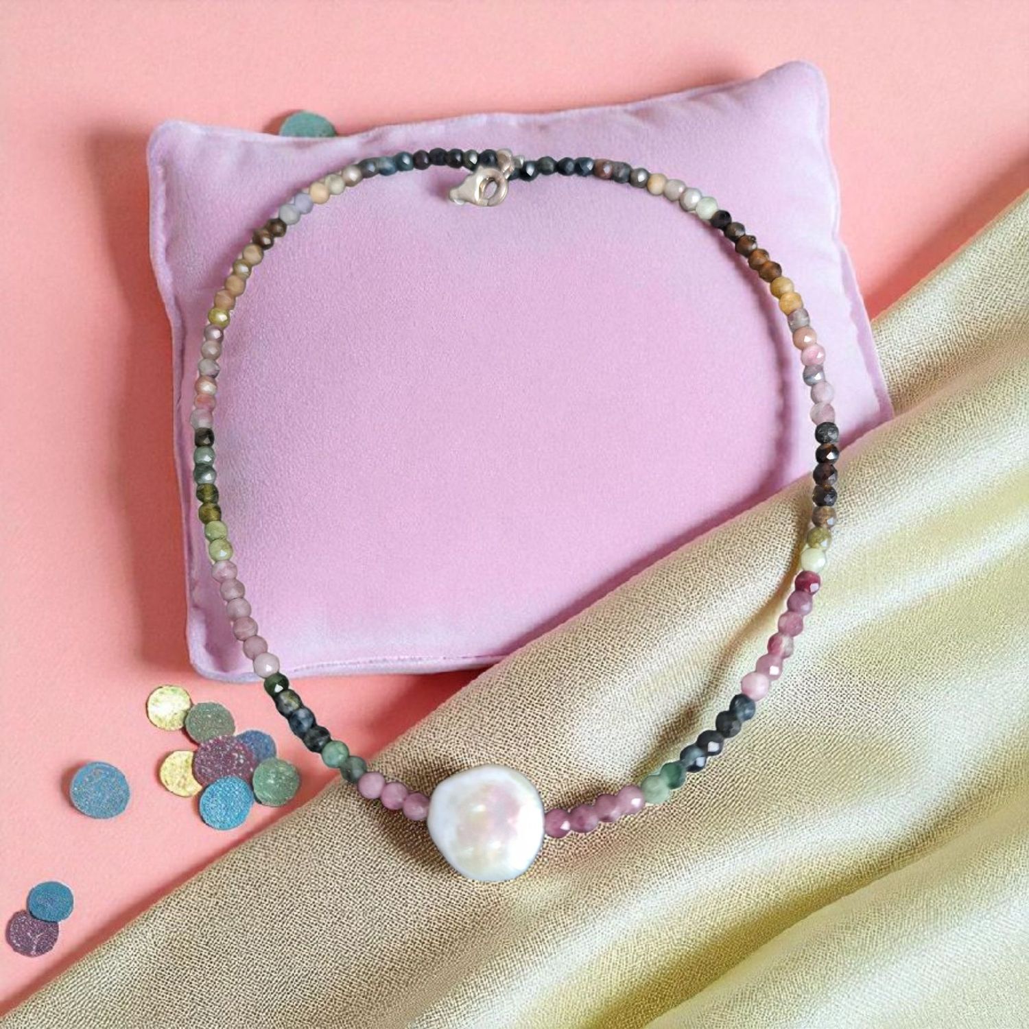 Lapis Lazuli, pearl &amp; shell