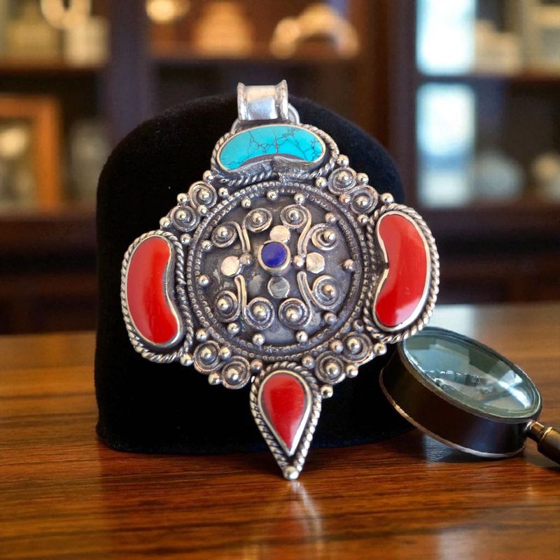  Tibetan German Silver pendant