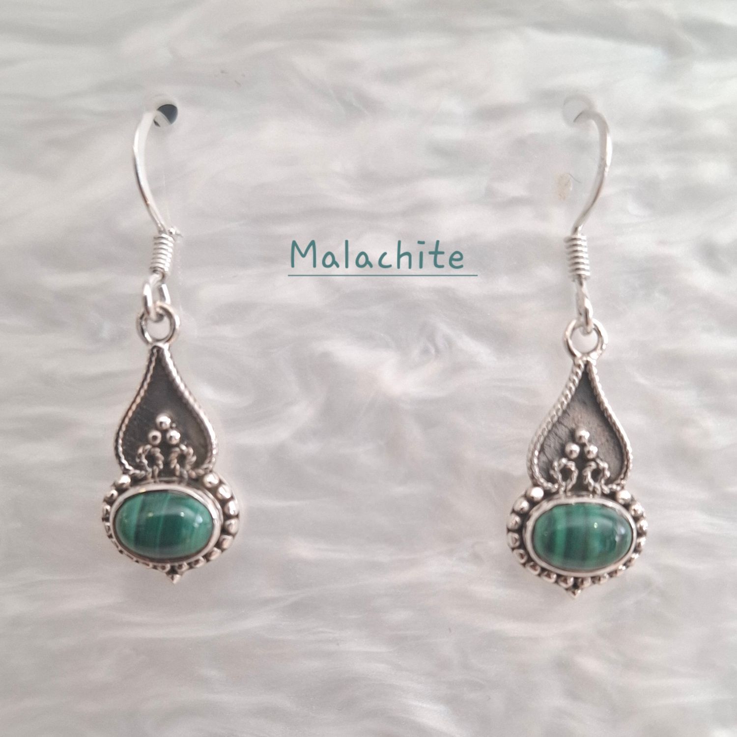 925.sterling silver Malachite
