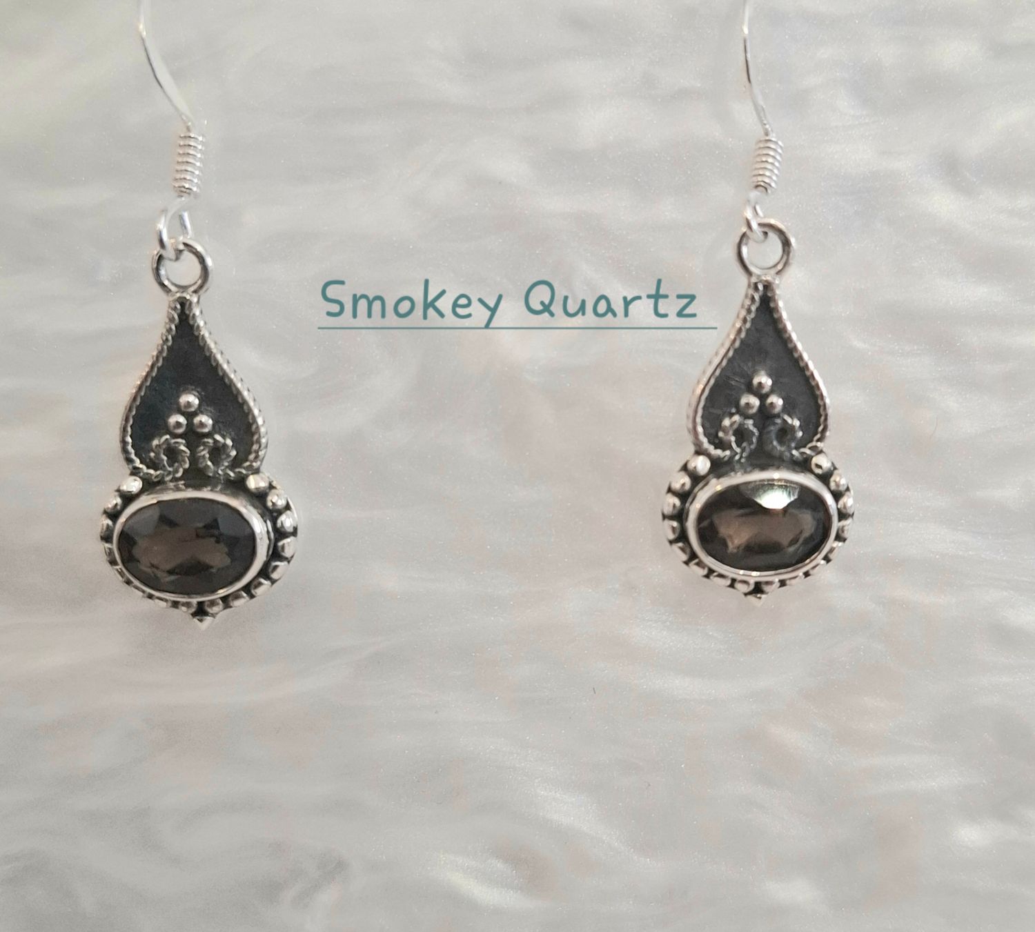 925.sterling silver Smokey Quartz 