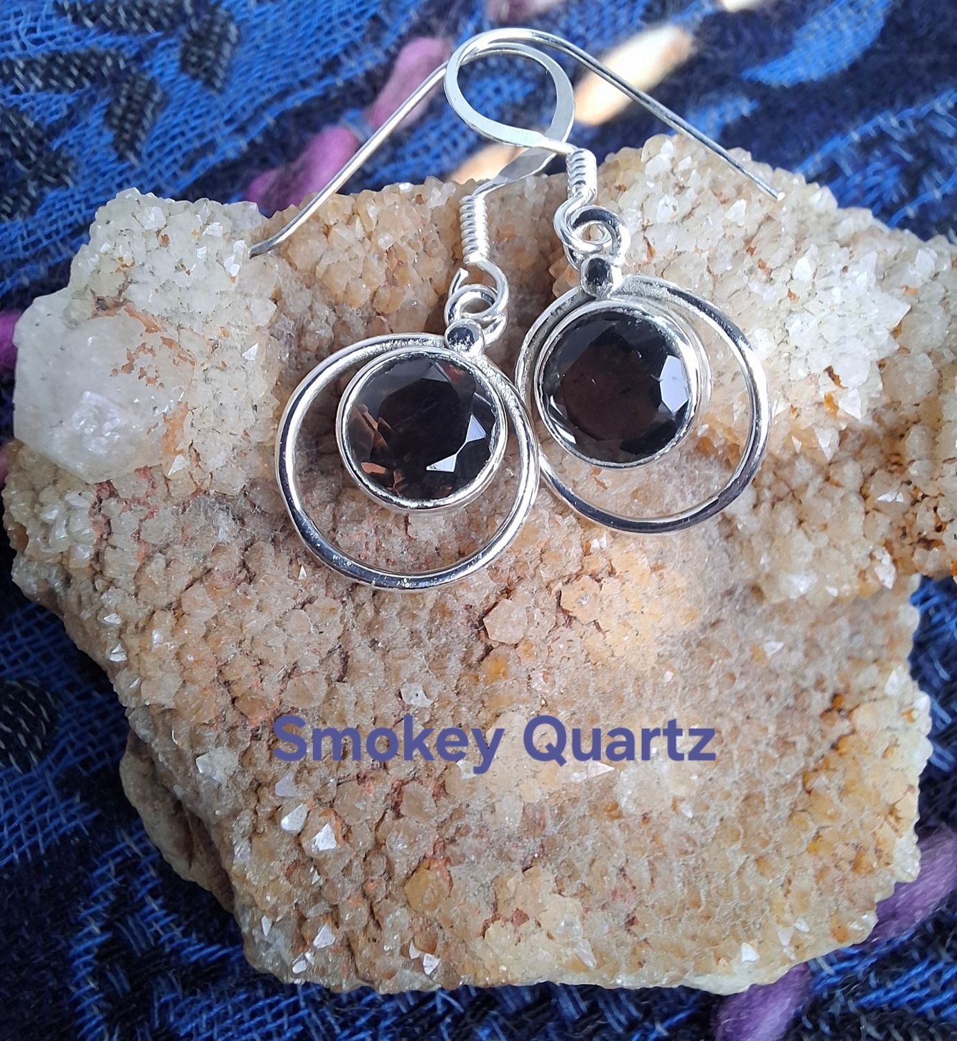 925 Sterling Siver: Smokey Quartz 