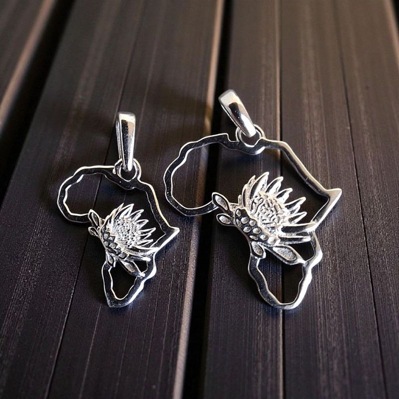 Africa with protea(20x12mm) NEW