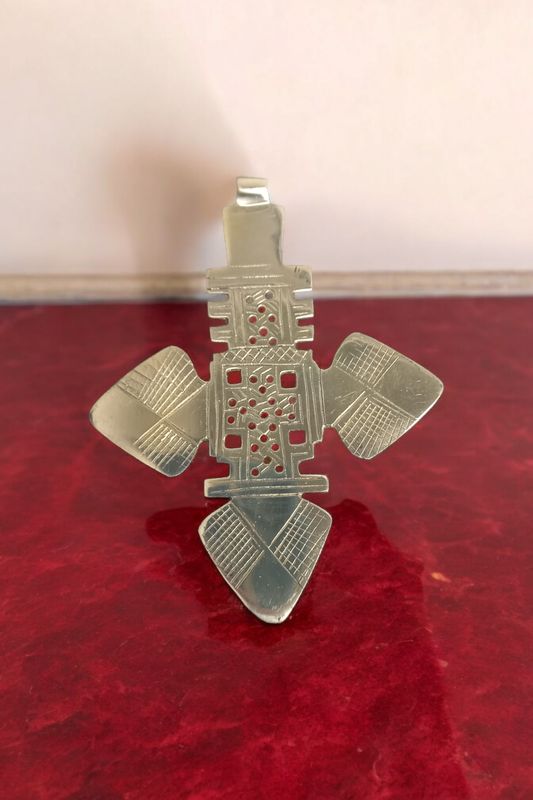 Brass Ethiopian coptic cross