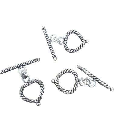 #heart toggle. 925 s silver plated(10pcs)