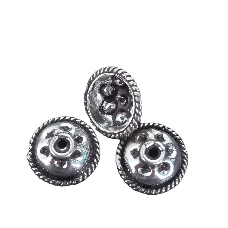 Sterling Silver Plated Cap 05 10mm (10 pieces)