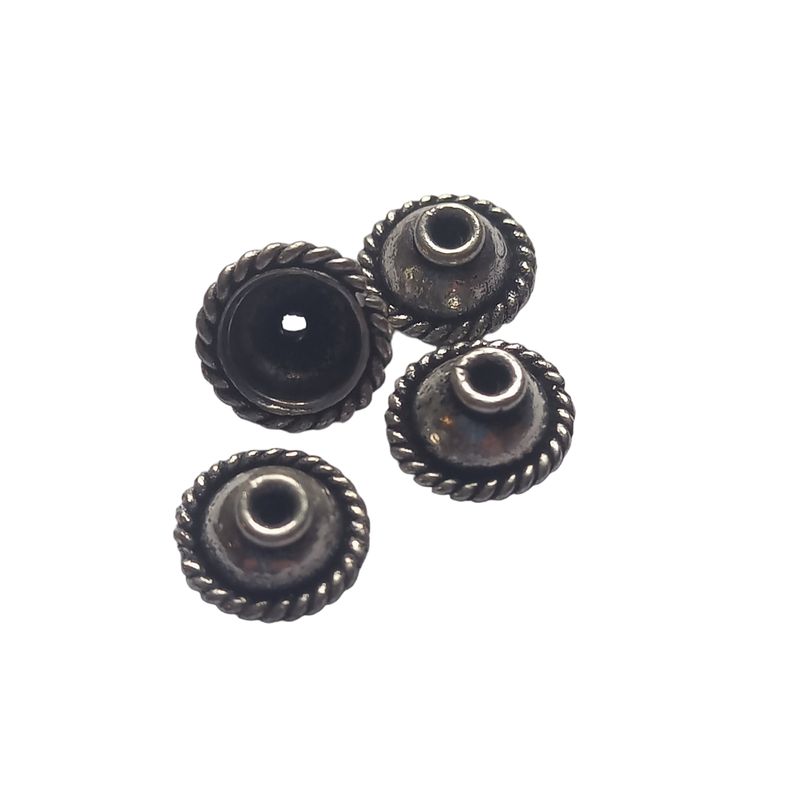 Sterling Silver Plated Cap 01 8mm (10 pieces)