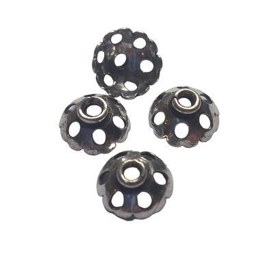 Sterling Silver Plated Cap 03 10mm (10 pieces)