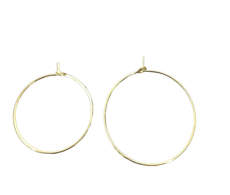 Earring round 20mm gold(20)