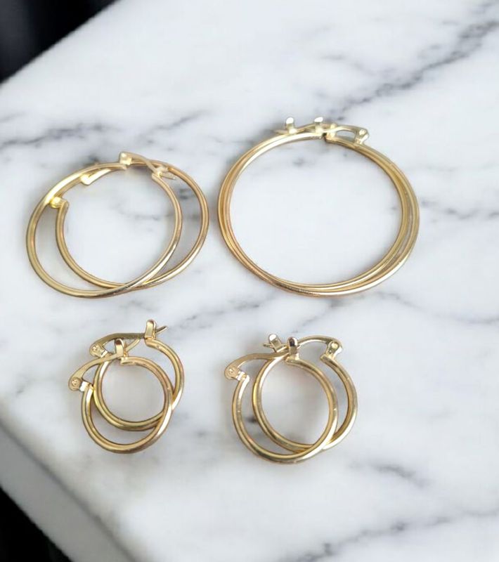 Sleeper earrings: 18mm(Brass)