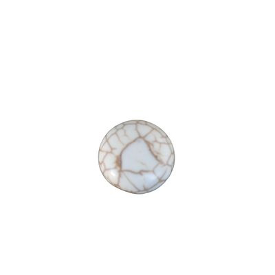 Howlite flat back cream (ea)