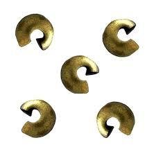 crimpCoverAG4mm: Antique Gold 4mm(50)