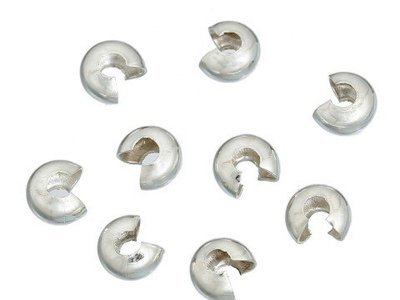 crimpCoverS3mm: Silver Nickel Free 3mm(100)