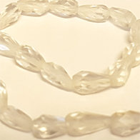 Crystal Quartz Facetted Drop 9x4mm (+-40)