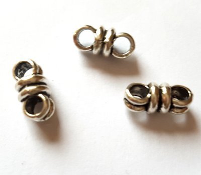 sp9435: Leather 2 Hole Spacer (20 pieces)