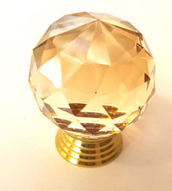 Crystal Doorknob Champagne 30mm (10+ R40ea)
