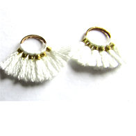 tas040: White Gold Ring Tassle (10 pieces)