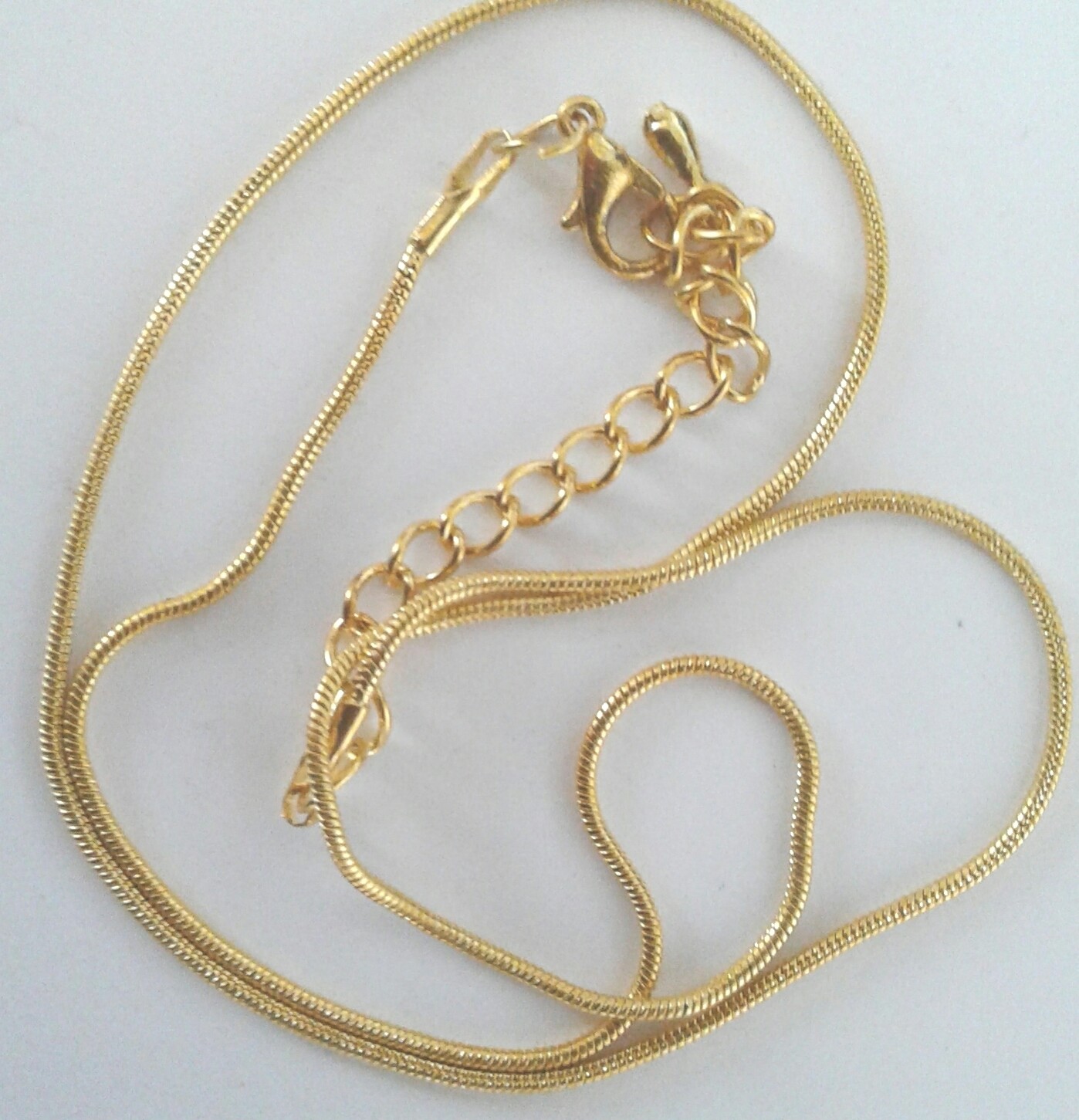 1mm gold snake chain