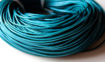 Leather Metalic Dark Teal 2mm