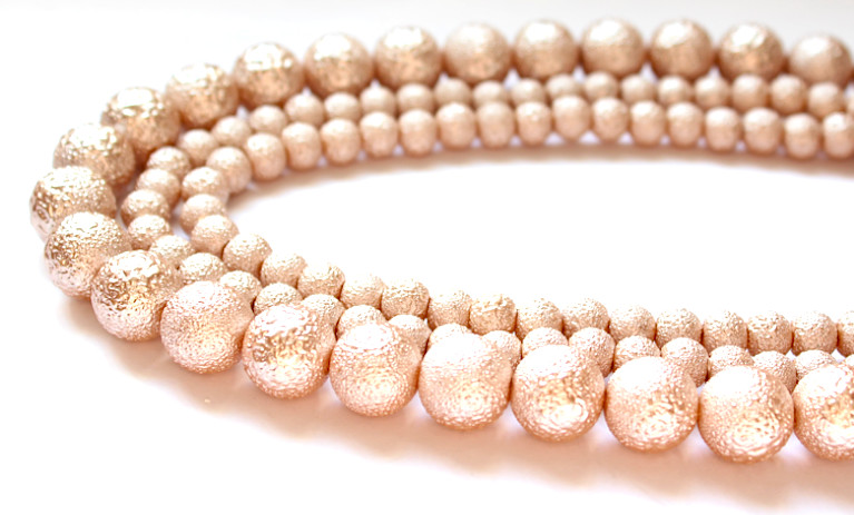 Ice Pearls Light Brown 15mm