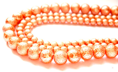 Ice Pearls Peach 15mm