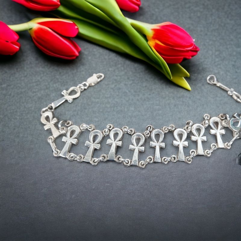 925 S Silver Egyptian Bangle 