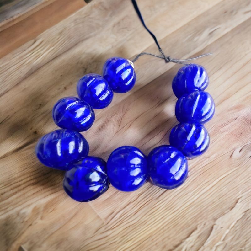 Indian round. 24mm blue
