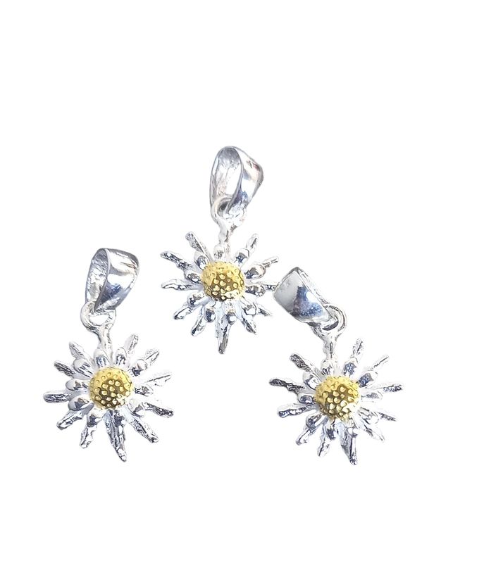 925 SS Edelweiss charm 