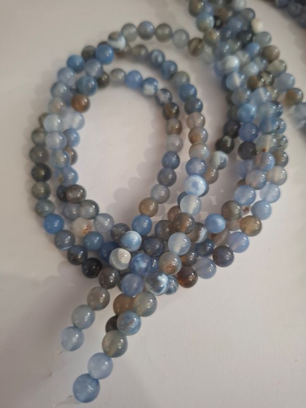 Agate blue 6mm