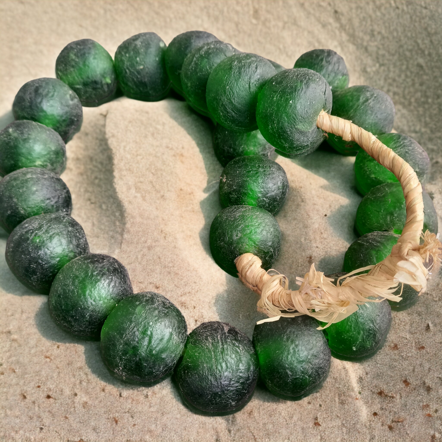 Recycled African Glass(green) 20mm