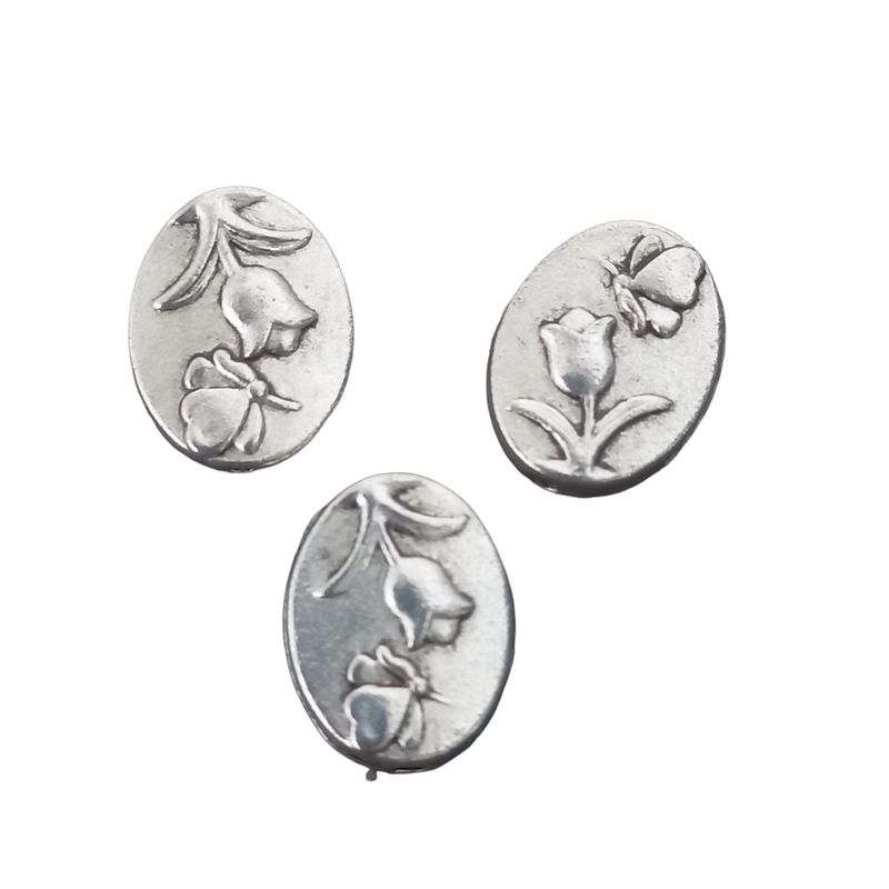 #211:Silver Spacer rose(50pcs)