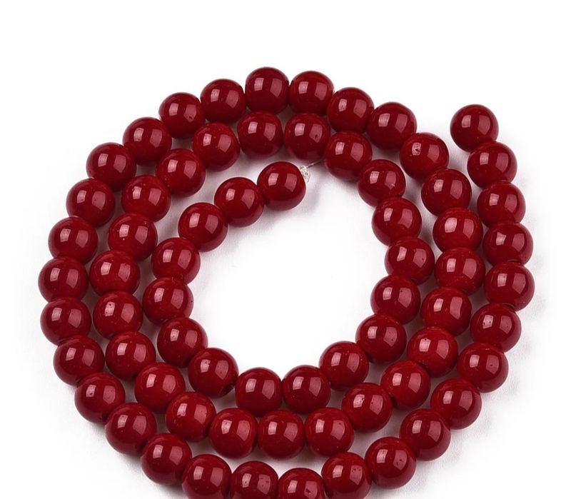 Glass Pearl: red 4mm