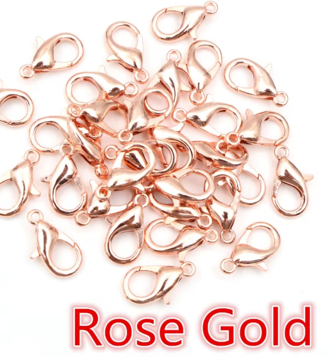 1825-3N: Lobster Clasp rose gold 14mm (50 pieces)