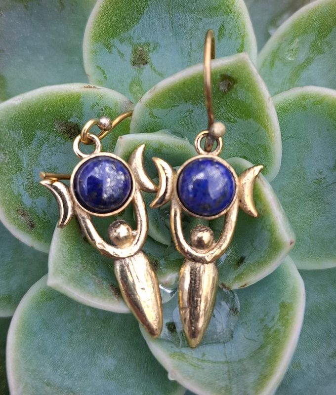 Brass Earrings; 1 pair