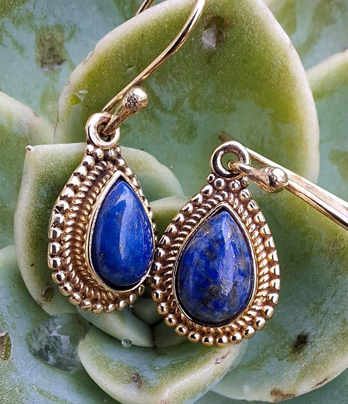Brass Earrings; 1 pair