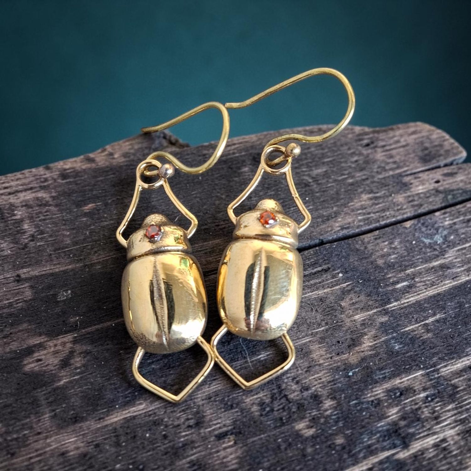 Brass Earrings; 1 pair
