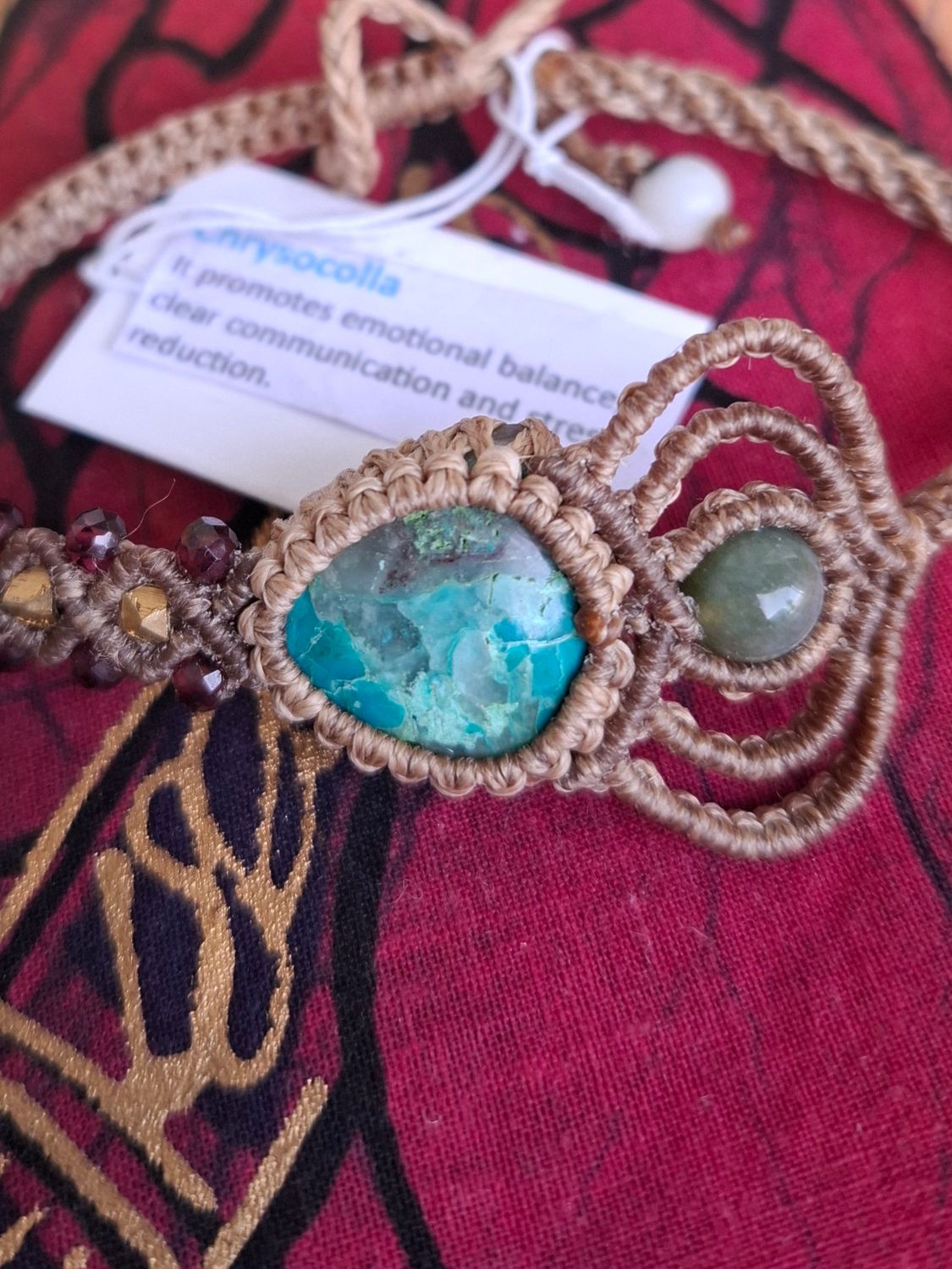 Macrame Bracelet Chrysocolla 