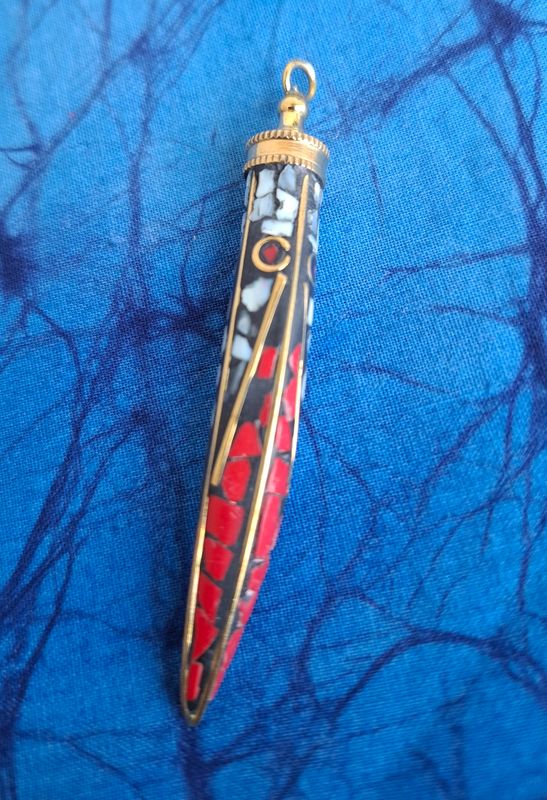 Tibetan horn pendant 