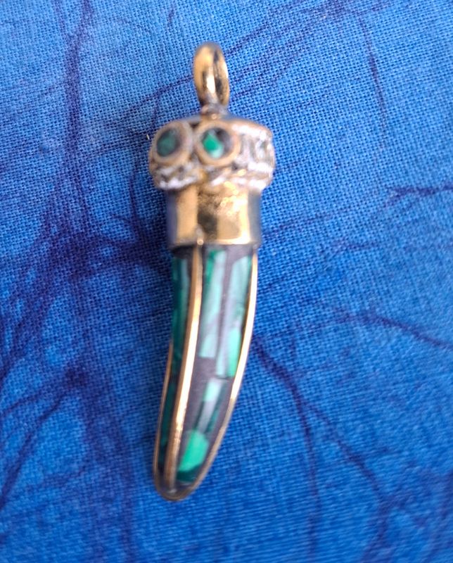Tibetan horn pendant 