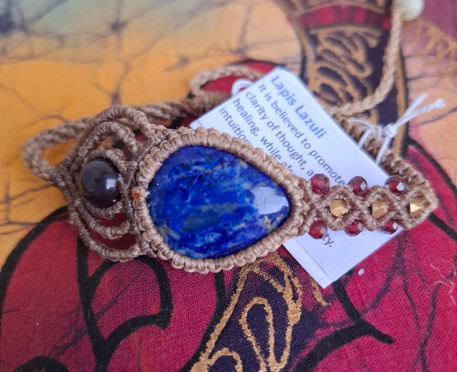 Macrame Bracelet Lapis Lazuli 
